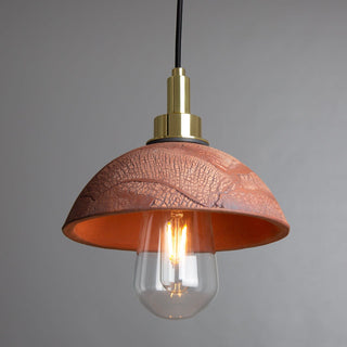 Kingii Ceramic Dome Bathroom Pendant Light 20cm, Red Iron IP44 Modern  Ultra Slim LED Panel Lighting