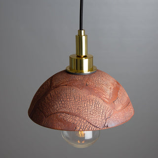Kingii Ceramic Dome Bathroom Pendant Light 20cm, Red Iron IP44 Modern  Ultra Slim LED Panel Lighting