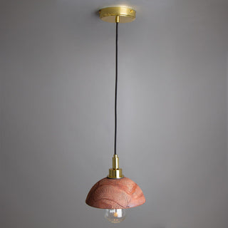 Kingii Ceramic Dome Bathroom Pendant Light 20cm, Red Iron IP44 Modern  Ultra Slim LED Panel Lighting
