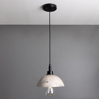 Kingii Marbled Ceramic Dome Bathroom Pendant Light 20cm IP44 Modern  Timeless Lantern Style Wall Lamp