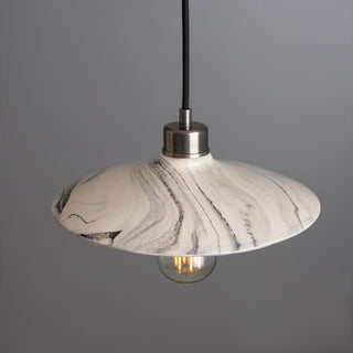 Pyrus Marbled Ceramic Pendant Light 28cm Refined Modern  Ornate Antique Finish Fixture