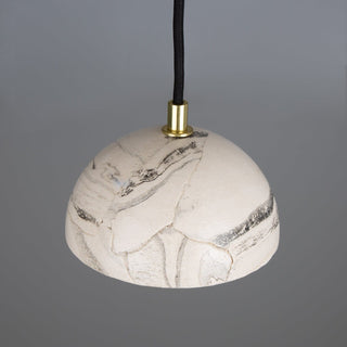 Ferox Small Marbled Ceramic Dome Pendant Light 14cm Modern  Luxury Marble Base Table Lamp