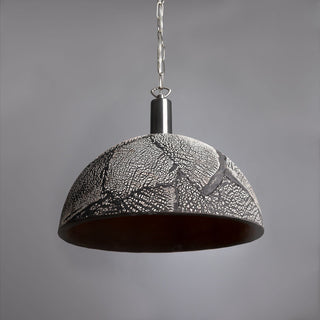 Kauri Organic Ceramic Dome Pendant Light 37cm, Black Clay Modern  Luxury Gold Frame Light Fitting