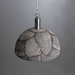 Kauri Organic Ceramic Dome Pendant Light 37cm, Black Clay Modern  Luxury Gold Frame Light Fitting