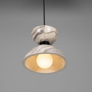 Nakaii Marbled Ceramic Pendant Light 20cm Modern  Timeless Lantern Style Wall Lamp