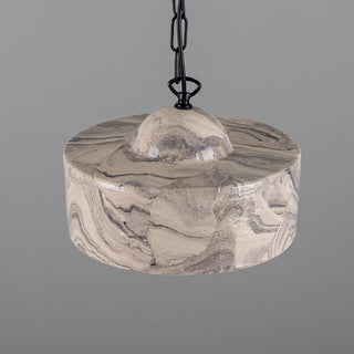 Seville Marbled Ceramic Mid-Century Modern Pendant Light Artistic Modern  Bohemian Rattan Woven Pendant