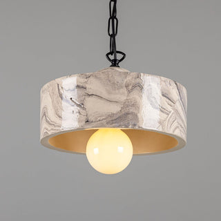 Seville Marbled Ceramic Mid-Century Modern Pendant Light Artistic Modern  Bohemian Rattan Woven Pendant