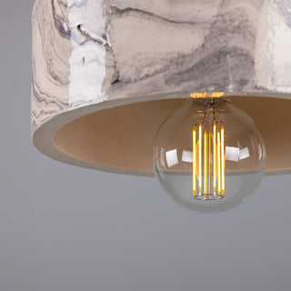 Seville Marbled Ceramic Mid-Century Modern Pendant Light Artistic Modern  Bohemian Rattan Woven Pendant