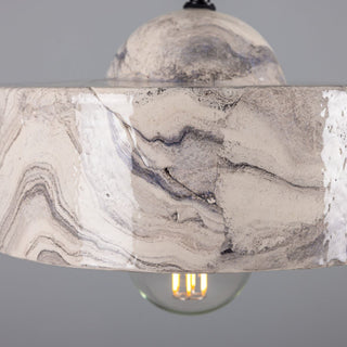 Seville Marbled Ceramic Mid-Century Modern Pendant Light Artistic Modern  Bohemian Rattan Woven Pendant