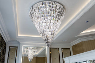 Porto XL Crystal Chandelier Opulent Modern  Classic Drum Shade Ceiling Light