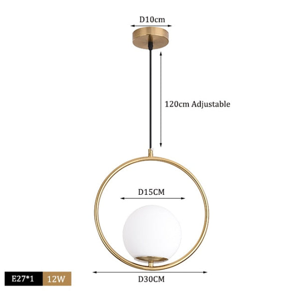 Astrid Scandinavian pendants Modern  Luxury Gold Frame Light Fitting - Zynella