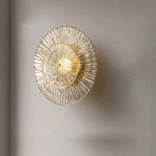 Zali Glass Wall Light Artistic Modern  Ornate Antique Finish Fixture