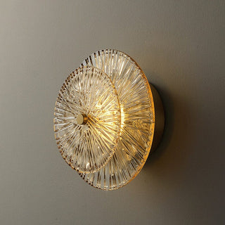 Zali Glass Wall Light Artistic Modern  Ornate Antique Finish Fixture