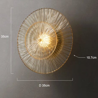 Zali Glass Wall Light Artistic Modern  Ornate Antique Finish Fixture