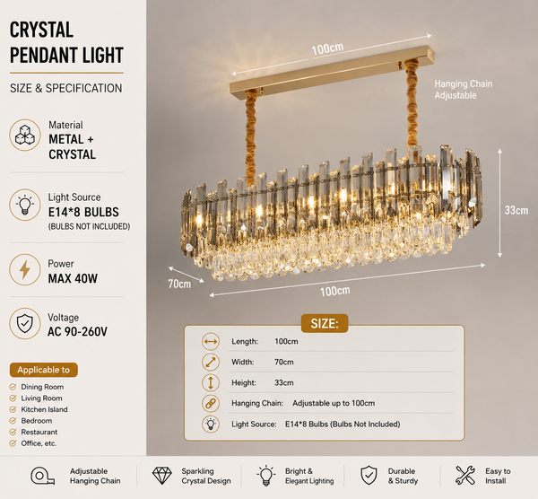 Vetra Prism Crystal Chandelier