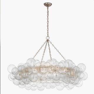 Zynella Blown Glass Pendant Modern  Classic Drum Shade Ceiling Light
