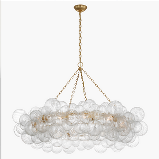 Zynella Blown Glass Pendant Modern  Classic Drum Shade Ceiling Light