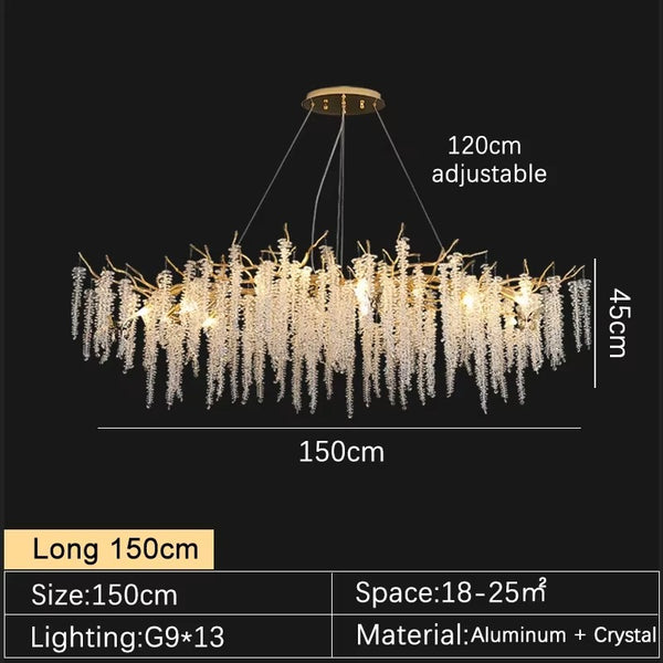 Zynella Tree Branch Crystal Chandelier