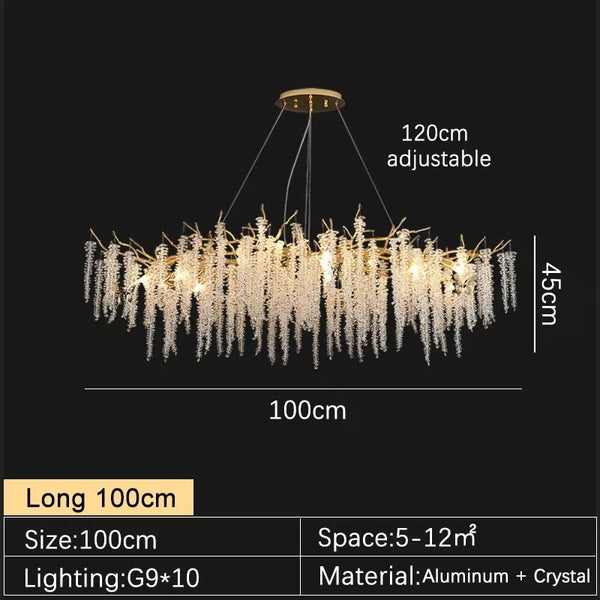Zynella Tree Branch Crystal Chandelier