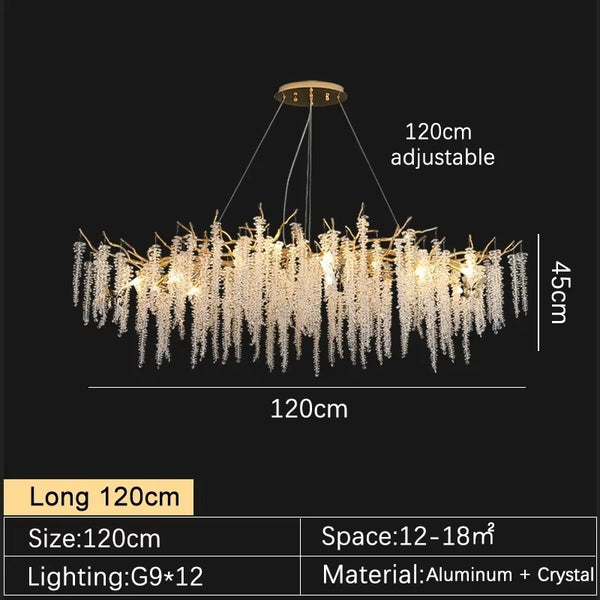 Zynella Tree Branch Crystal Chandelier